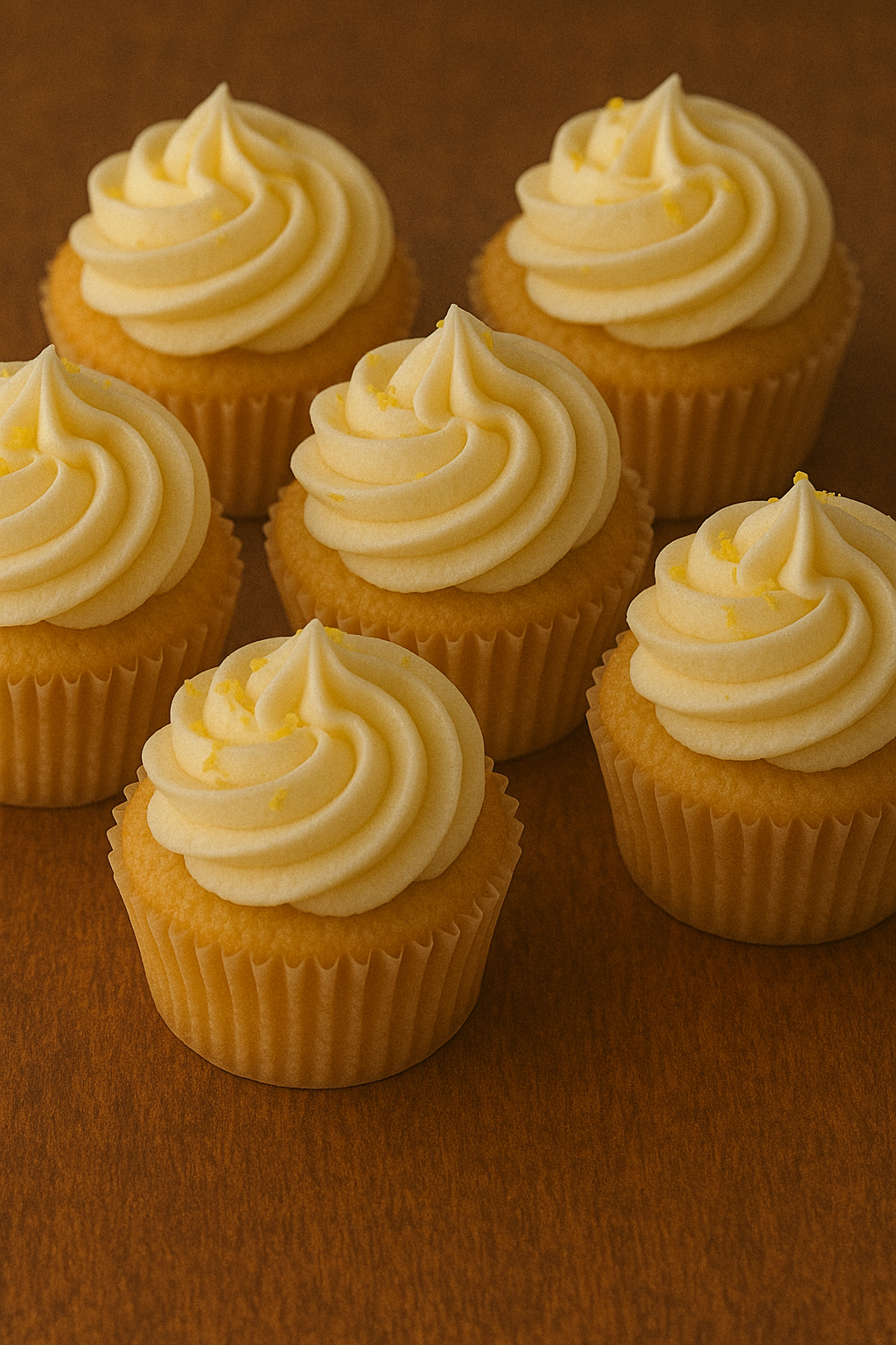 Homemade Lemon-Vanilla Cupcakes (One Dozen)