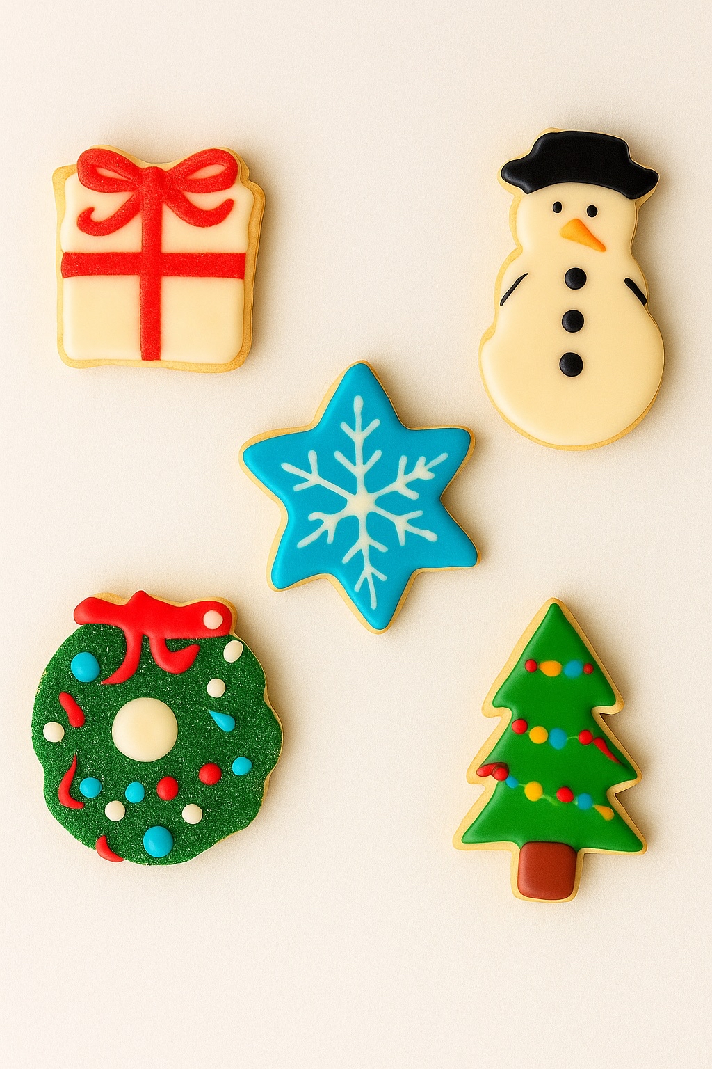 Christmas Shaped Sugar Cookies(One Dozen)