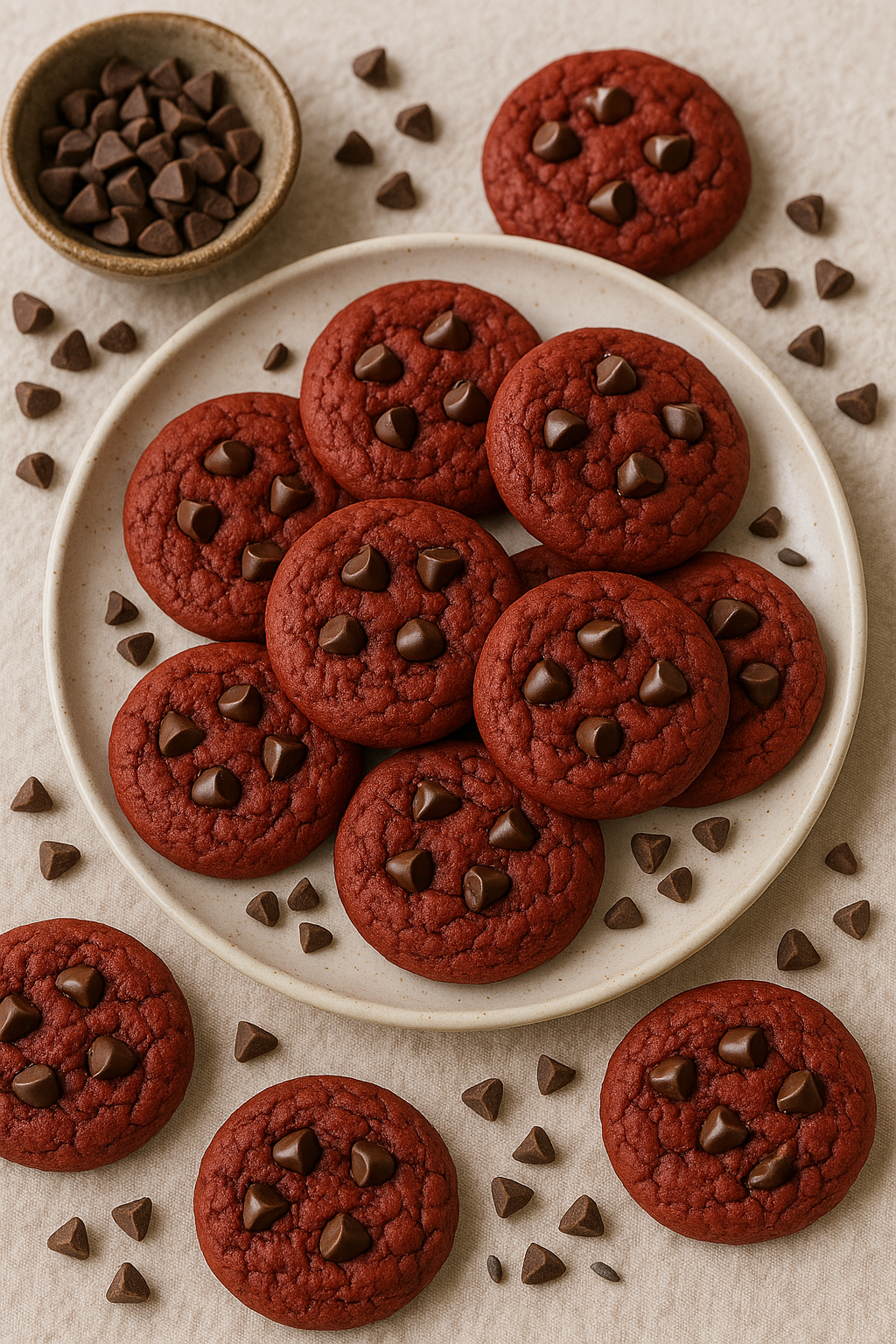 Homemade Red - Velvet Cookies (One Dozen)